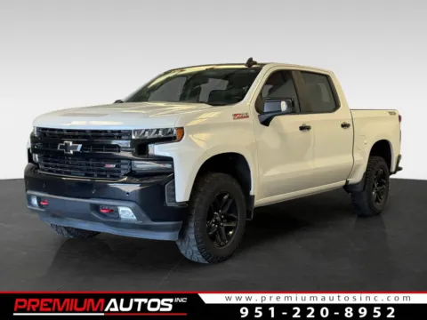 White 2019 Chevrolet Silverado 1500 LT Trail Boss 4WD for sale in Norco, CA