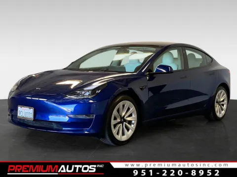 Blue 2022 Tesla Model 3 for sale in Norco, CA