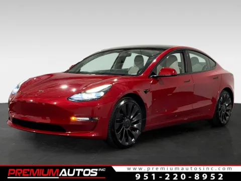 Red 2022 Tesla Model 3 Performance for sale in Norco, CA