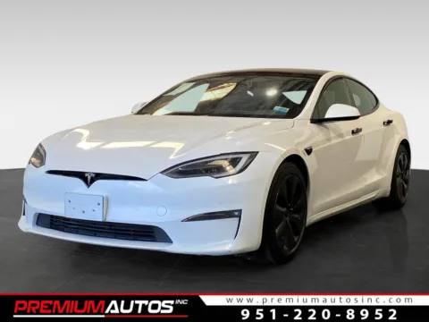 White 2021 Tesla Model S Plaid for sale in Norco, CA