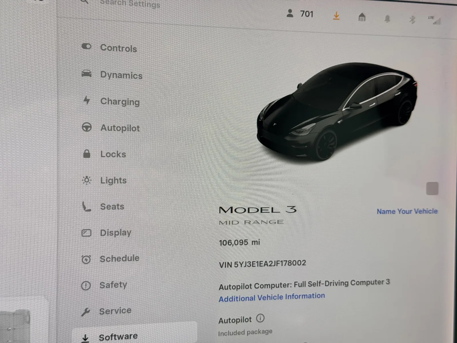 Another view of 2018 Tesla Model 3 Mid Range for sale in Norco, CA at Premium Autos - Norco