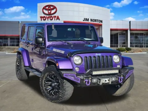 Purple 2017 Jeep Wrangler Unlimited Sahara for sale in Tulsa, OK