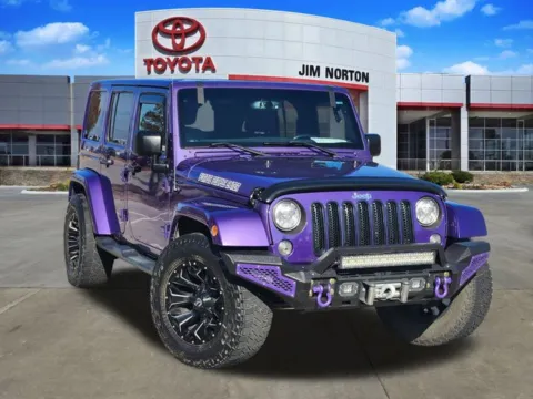 Purple 2017 Jeep Wrangler Unlimited Sahara for sale in Tulsa, OK