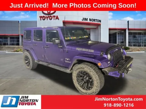 Purple 2017 Jeep Wrangler Unlimited Sahara for sale in Tulsa, OK