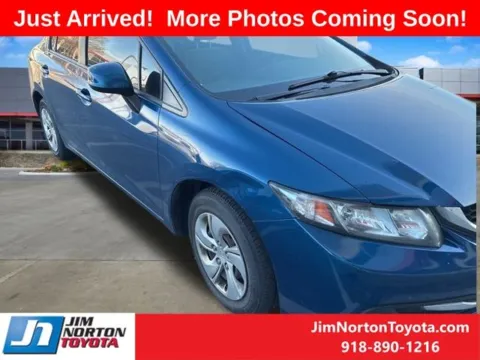 Blue 2013 Honda Civic LX for sale in Tulsa, OK