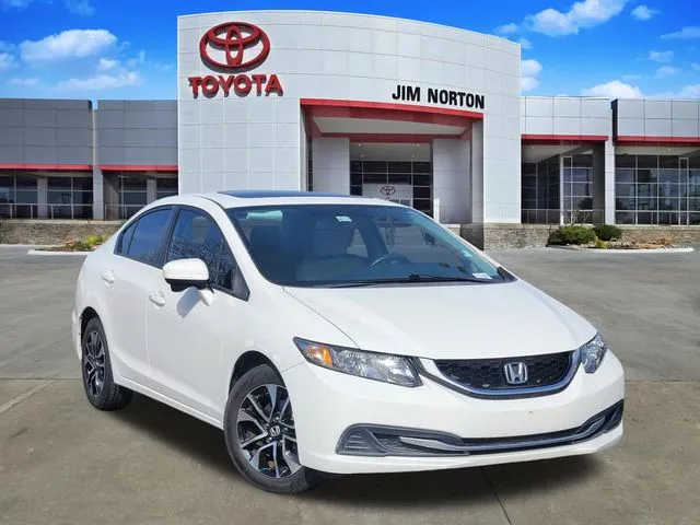 White 2015 Honda Civic EX for sale in Tulsa, OK