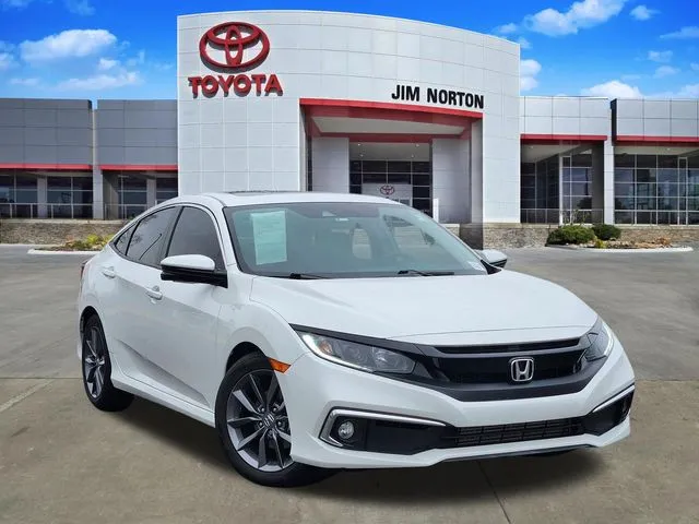 White 2019 Honda Civic EX for sale in Tulsa, OK