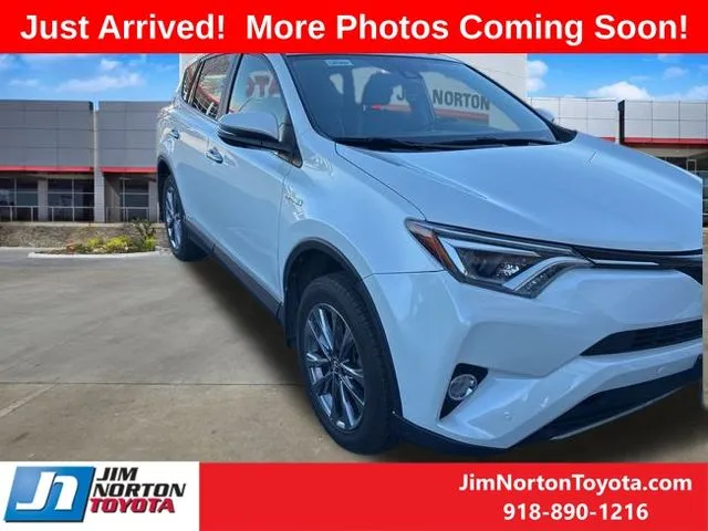 White 2018 Toyota RAV4 Hybrid Limited for sale in Tulsa, OK