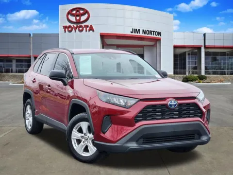 Red 2021 Toyota RAV4 Hybrid LE for sale in Tulsa, OK