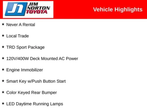 More photos of 2018 Toyota Tacoma TRD Sport at Jim Norton Toyota, OK