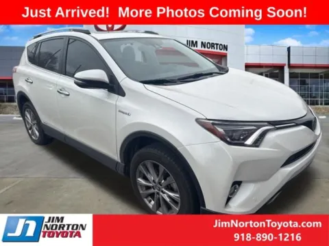 White 2018 Toyota RAV4 Hybrid Limited for sale in Tulsa, OK