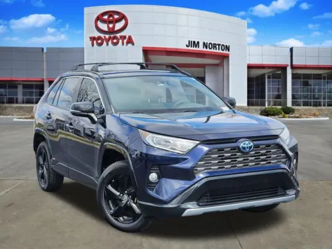 Blue 2019 Toyota RAV4 Hybrid XSE for sale in Tulsa, OK