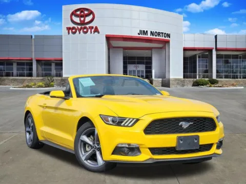 Yellow 2015 Ford Mustang EcoBoost Premium for sale in Tulsa, OK
