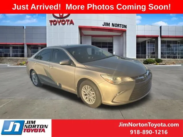Beige 2016 Toyota Camry LE for sale in Tulsa, OK