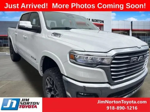 White 2025 Ram 1500 Laramie for sale in Tulsa, OK
