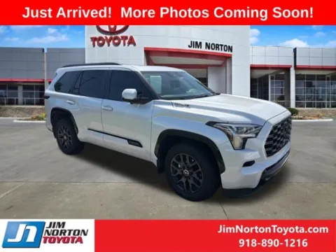 White 2024 Toyota Sequoia Platinum for sale in Tulsa, OK