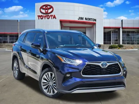 Blue 2021 Toyota Highlander Hybrid Platinum for sale in Tulsa, OK