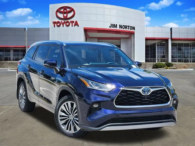 Blue 2021 Toyota Highlander Hybrid Platinum for sale in Tulsa, OK