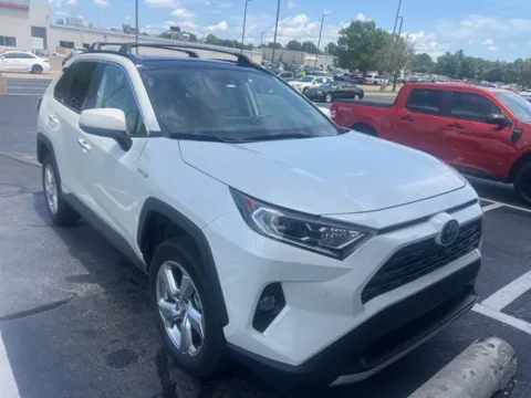 White 2021 Toyota RAV4 Hybrid Limited for sale in Tulsa, OK