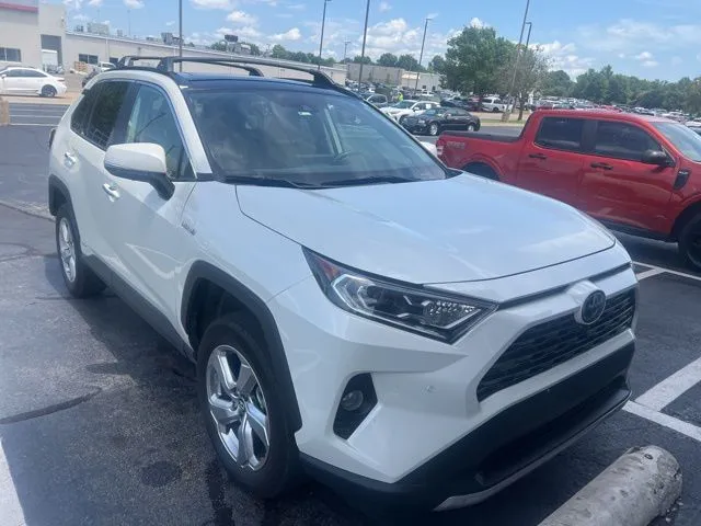 White 2021 Toyota RAV4 Hybrid Limited for sale in Tulsa, OK