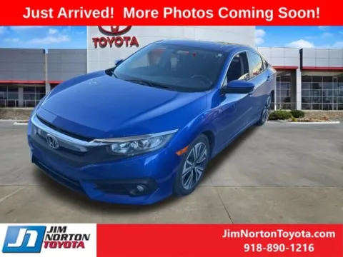 Blue 2018 Honda Civic EX-T for sale in Tulsa, OK