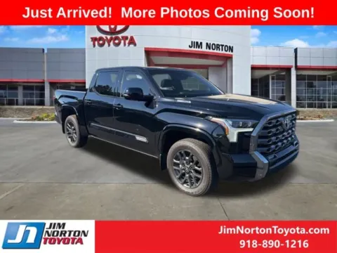 Black 2025 Toyota Tundra Hybrid Platinum for sale in Tulsa, OK