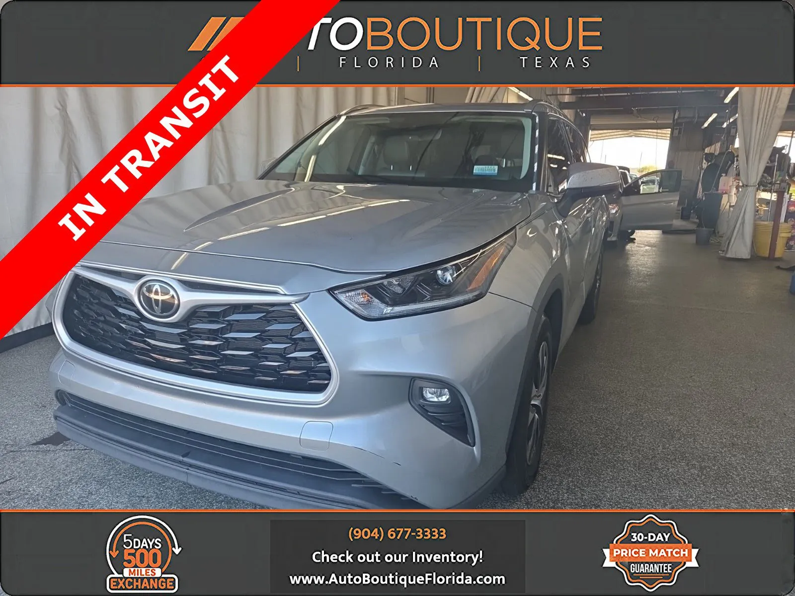 Silver 2021 Toyota Highlander XLE for sale in Jacksonville, FL