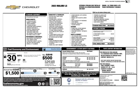 Photos of 2023 Chevrolet Malibu LS for sale in Jacksonville, FL at Auto Boutique Florida