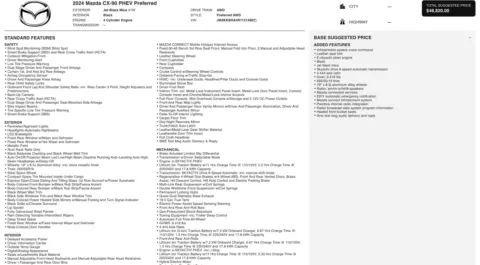 Photos of 2024 Mazda CX-90 PHEV Preferred for sale in Jacksonville, FL at Auto Boutique Florida