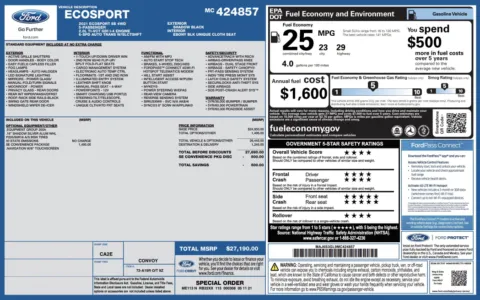 More photos of 2021 Ford EcoSport SE at Auto Boutique Florida, FL