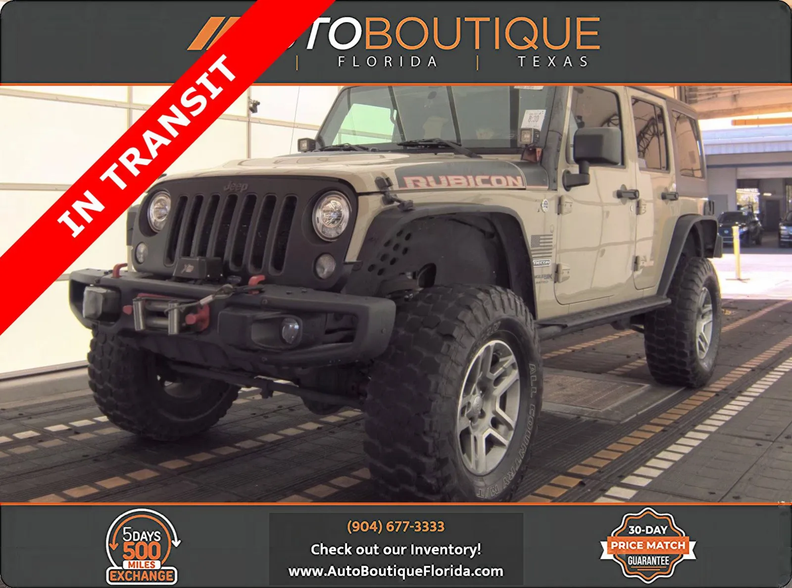 Beige 2018 Jeep Wrangler JK Unlimited Rubicon Recon for sale in Jacksonville, FL