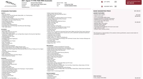 More photos of 2021 Jaguar F-TYPE P300 at Auto Boutique Florida, FL