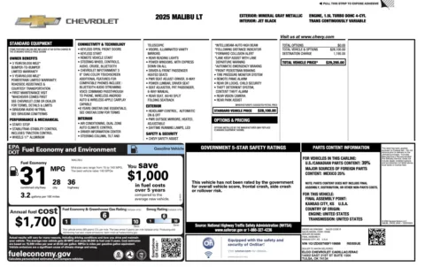 More photos of 2025 Chevrolet Malibu LT at Auto Boutique Florida, FL