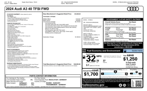 More photos of 2024 Audi A3 Premium at Auto Boutique Florida, FL