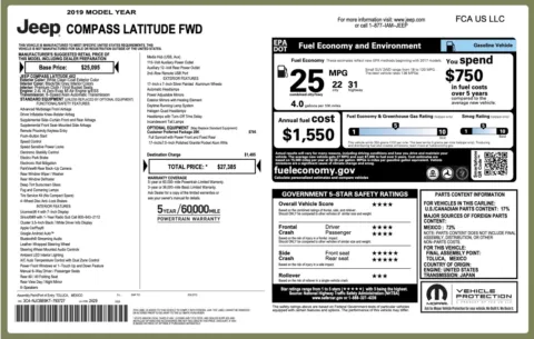 Photos of 2019 Jeep Compass Latitude w/Sun/Wheel Pkg for sale in Jacksonville, FL at Auto Boutique Florida