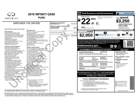 Photos of 2019 INFINITI QX60 PURE for sale in Jacksonville, FL at Auto Boutique Florida