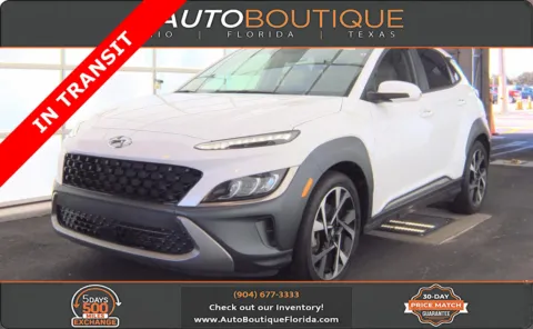 White 2022 Hyundai Kona Limited for sale in Jacksonville, FL