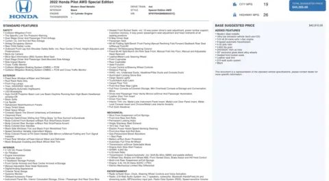 Photos of 2022 Honda Pilot Special Edition for sale in Jacksonville, FL at Auto Boutique Florida