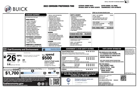 More photos of 2023 Buick Envision Preferred at Auto Boutique Florida, FL