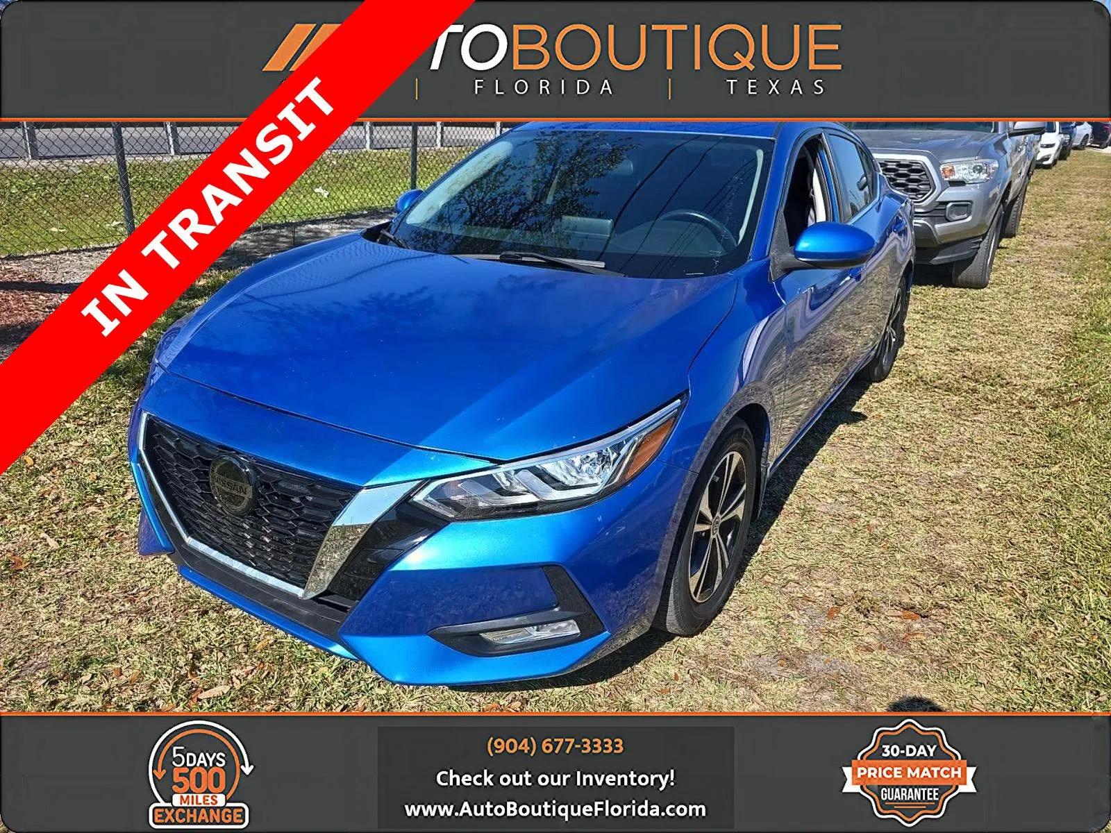 Blue 2022 Nissan Sentra SV for sale in Jacksonville, FL