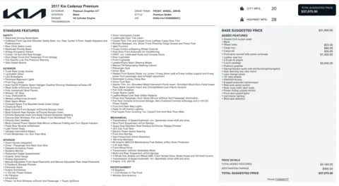 Photos of 2017 Kia Cadenza Premium for sale in Jacksonville, FL at Auto Boutique Florida