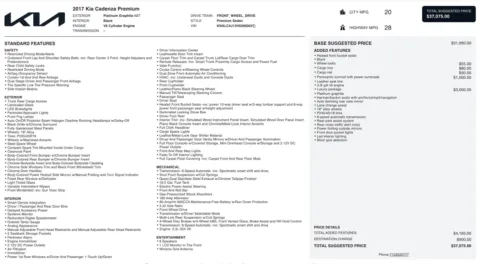 Photos of 2017 Kia Cadenza Premium for sale in Jacksonville, FL at Auto Boutique Florida