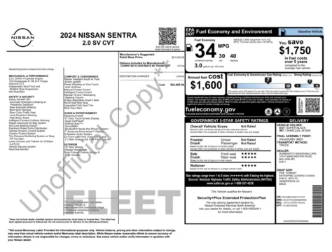 Photos of 2024 Nissan Sentra SV for sale in Jacksonville, FL at Auto Boutique Florida