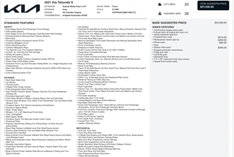 Photos of 2021 Kia Telluride S for sale in Jacksonville, FL at Auto Boutique Florida