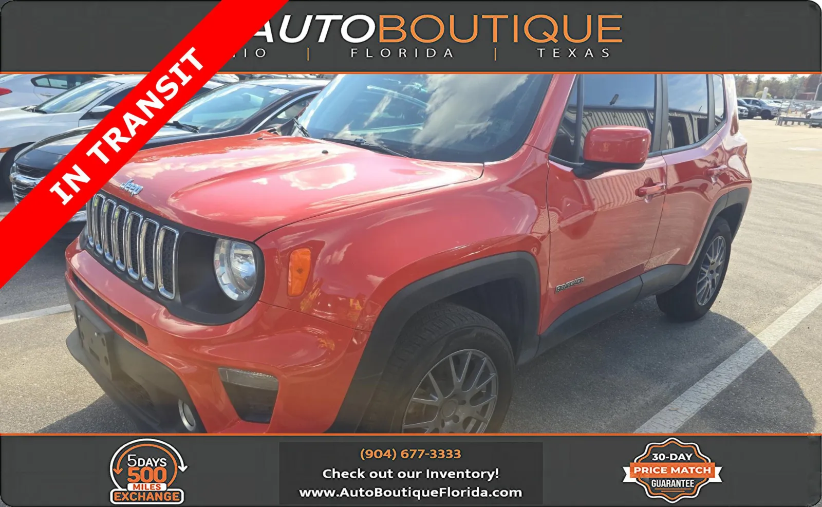 Orange 2019 Jeep Renegade Latitude for sale in Jacksonville, FL
