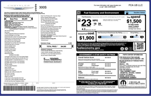 Photos of 2023 Chrysler 300 S for sale in Jacksonville, FL at Auto Boutique Florida