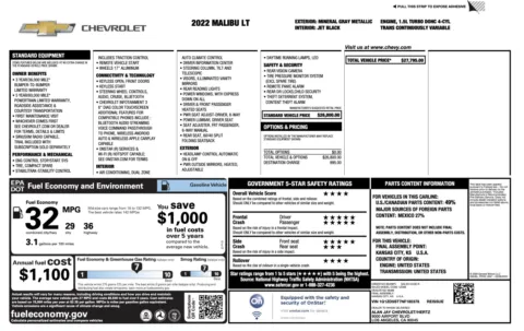 Photos of 2022 Chevrolet Malibu LT for sale in Jacksonville, FL at Auto Boutique Florida