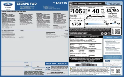 Photos of 2021 Ford Escape SEL Plug-In Hybrid for sale in Jacksonville, FL at Auto Boutique Florida