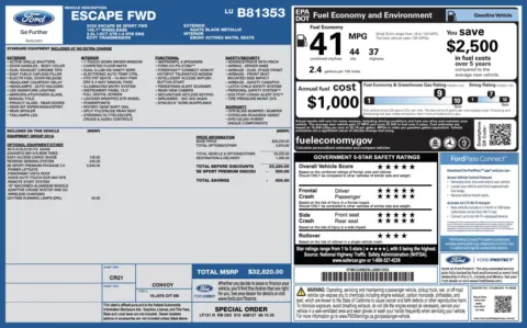 Photos of 2020 Ford Escape SE Sport Hybrid for sale in Jacksonville, FL at Auto Boutique Florida