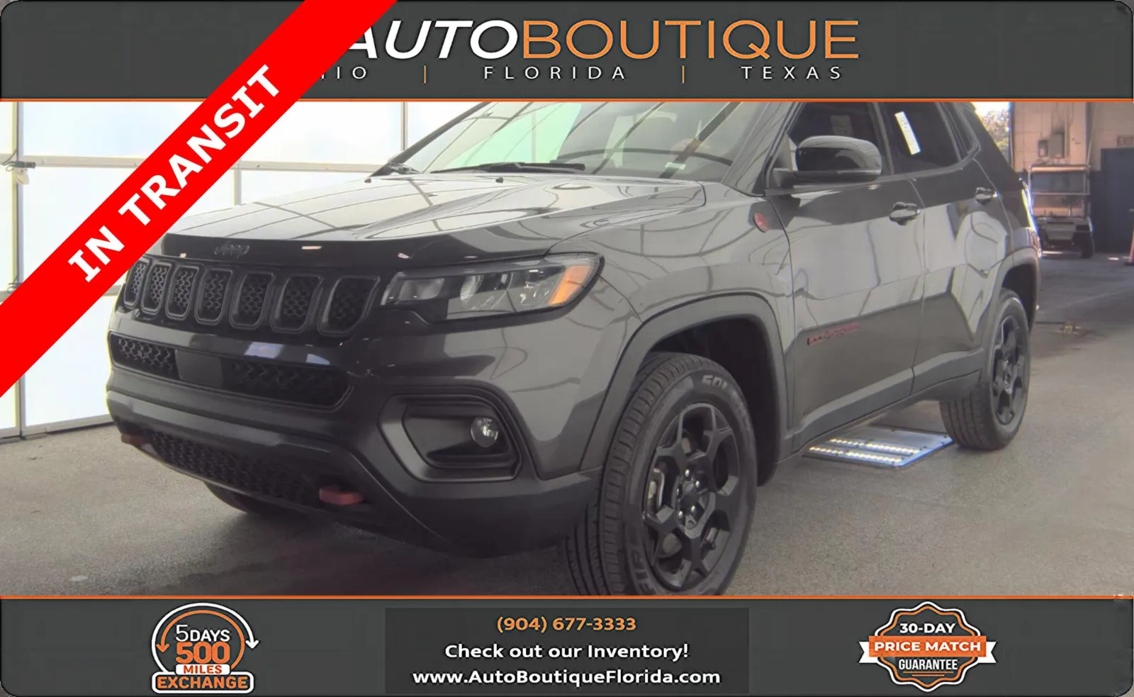 Gray 2024 Jeep Compass Trailhawk for sale in Jacksonville, FL